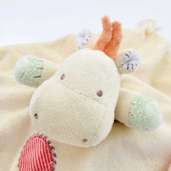 Carter's Giraffe Lovey Security Blanket Satin Bottom Plush Rattle Yellow Orange - Picture 3 of 8